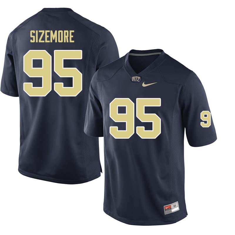 Men #95 Greg Sizemore Pittsburgh Panthers College Football Jerseys Sale-Navy